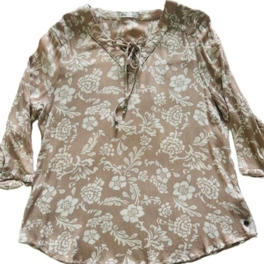 Floral Beige Women's Top